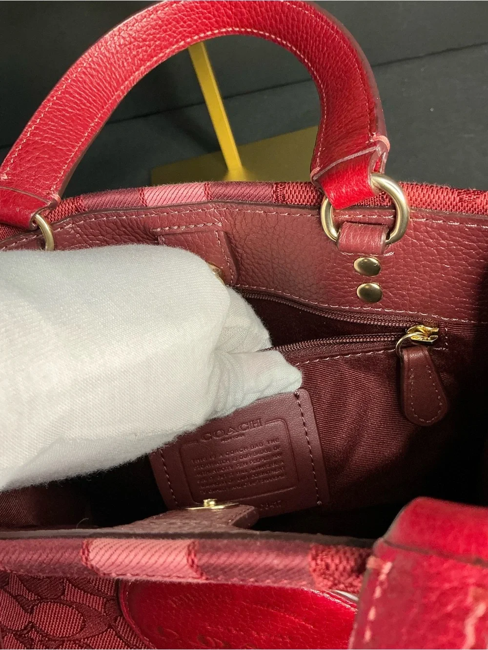 Coach Outlet Dempsey Tote 22 and Coach Cherry Charm